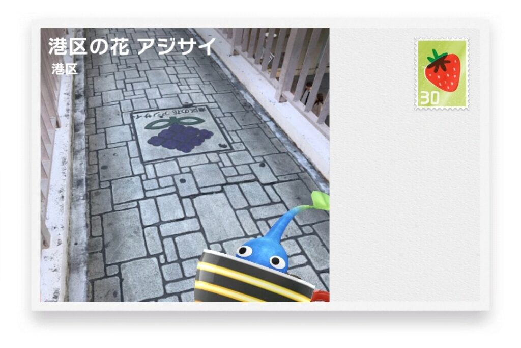 ピクミンブルーム 東京都港区 ポストカード 港区の花 アジサイ