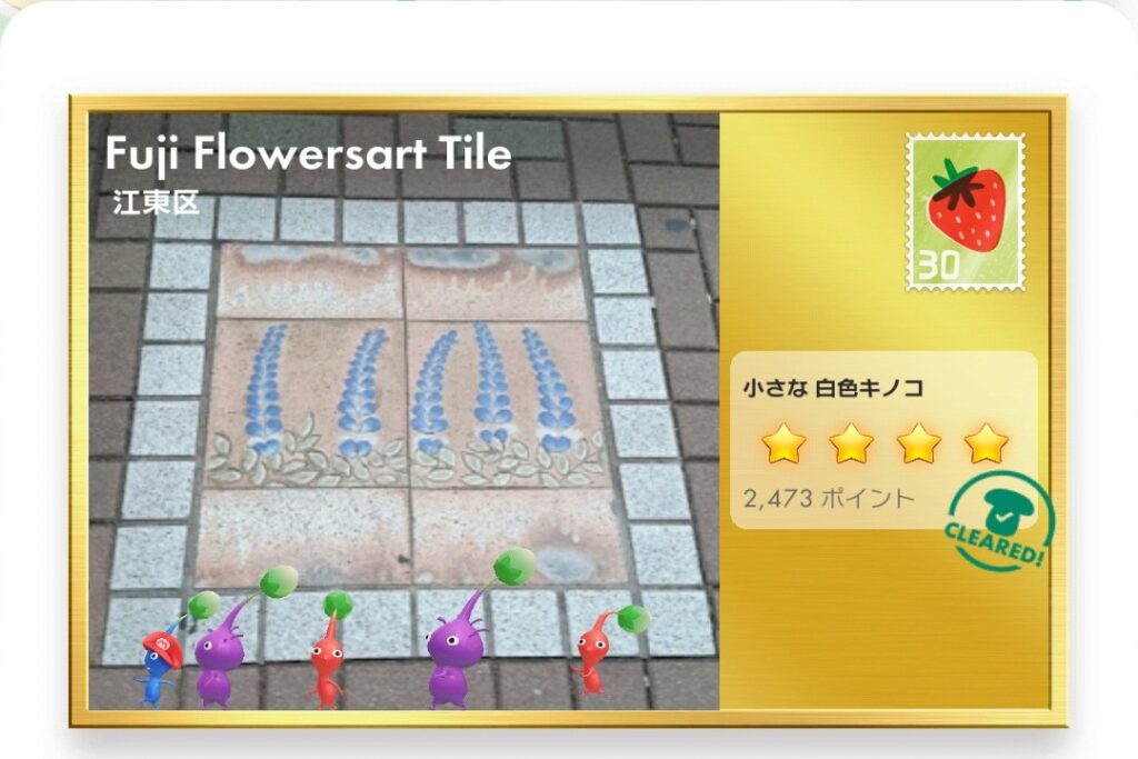 ピクミンブルーム　東京都江東区　ポストカード　Fuji Flowersart Tile