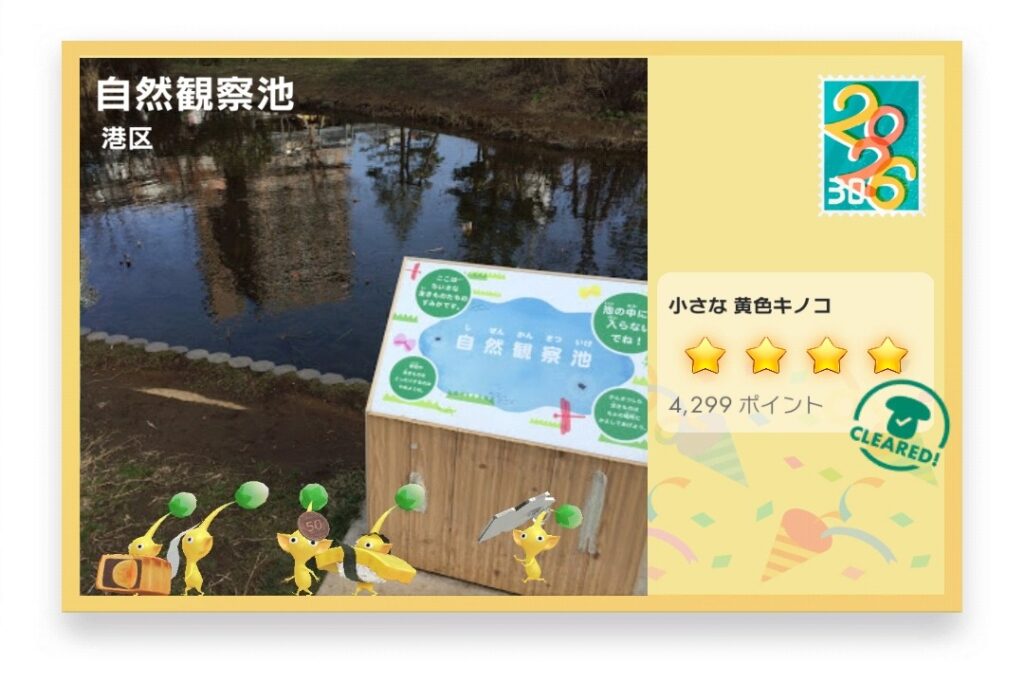 ピクミンブルーム　東京都港区　ポストカード　自然観察池