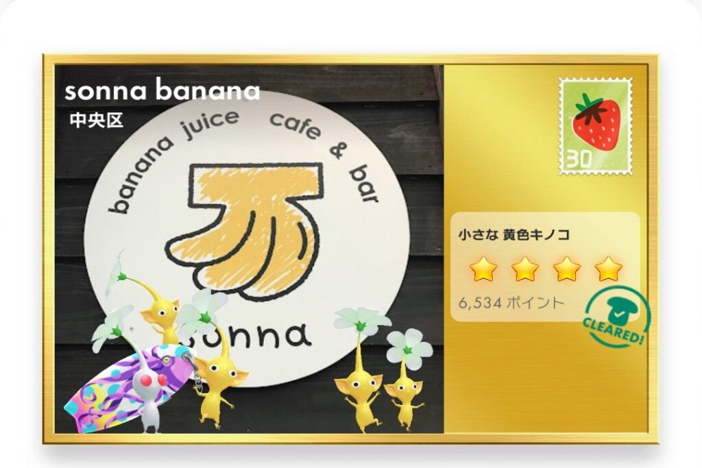 ピクミンブルーム　東京都中央区　ポストカード　sonna banana