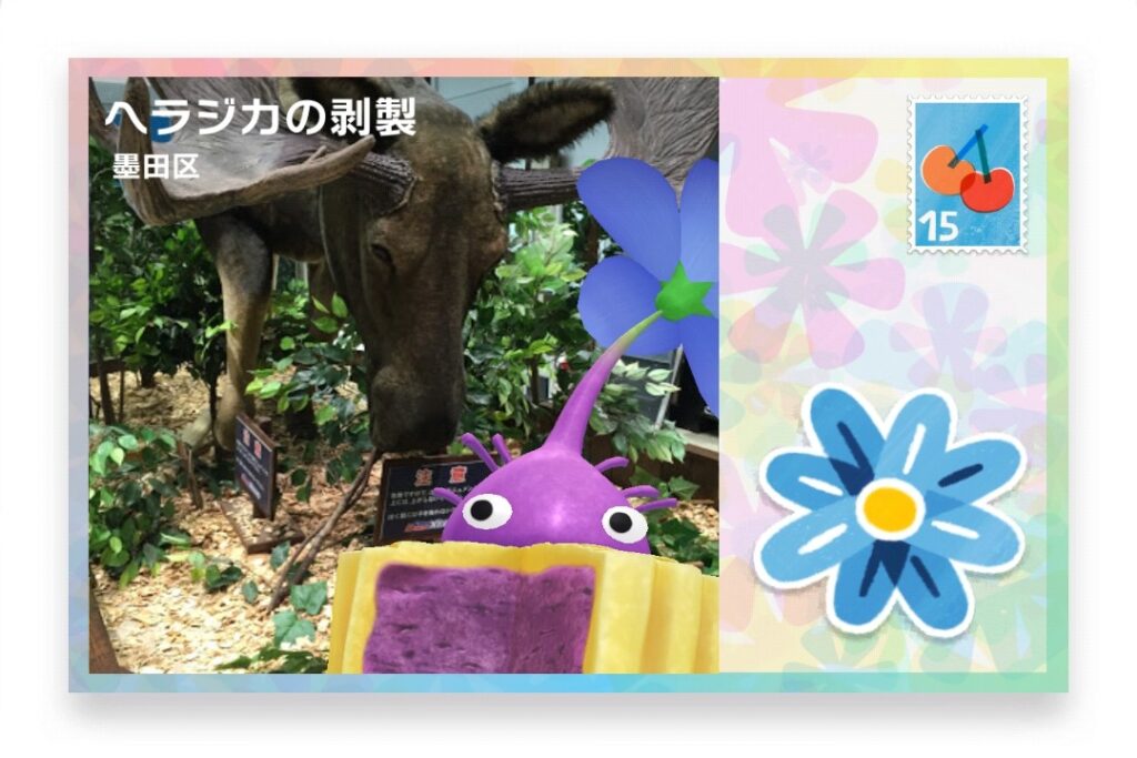 ピクミンブルーム 東京都墨田区 ポストカード ヘラジカの剥製