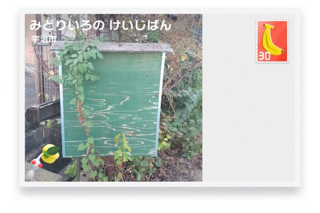 ピクミンブルーム 京都府宇治市 ポストカード みどりいろの けいじばん