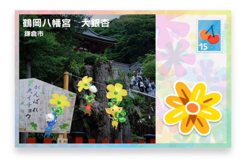 ピクミンブルーム 神奈川県鎌倉市 ポストカード 鶴岡八幡宮 大銀杏