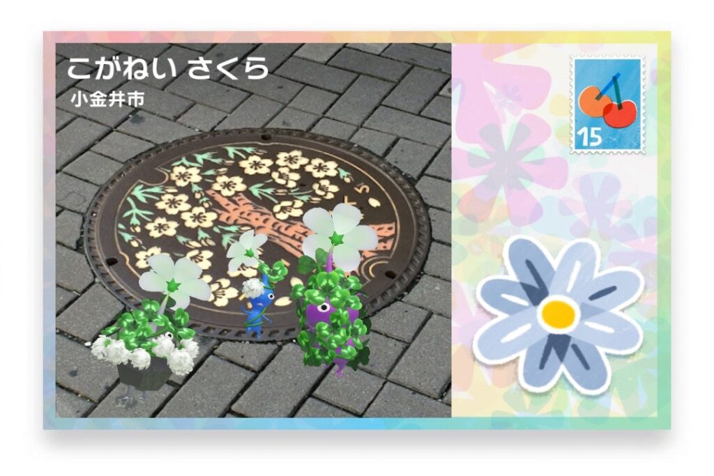 ピクミンブルーム 東京都小金井市 ポストカード こがねい さくら