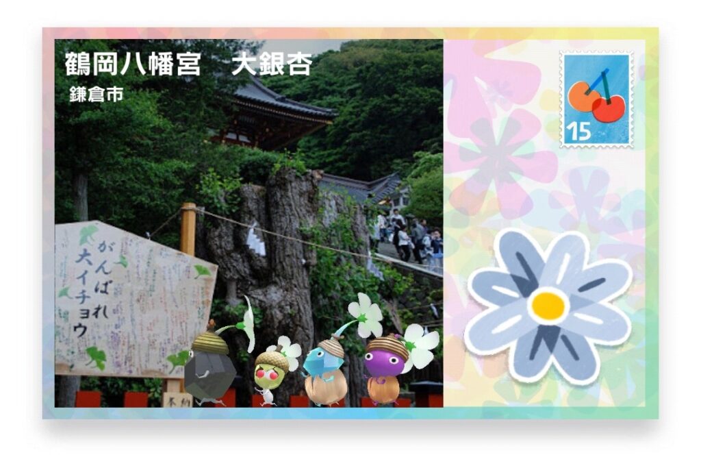 ピクミンブルーム 神奈川県鎌倉市 ポストカード 鶴岡八幡宮 大銀杏