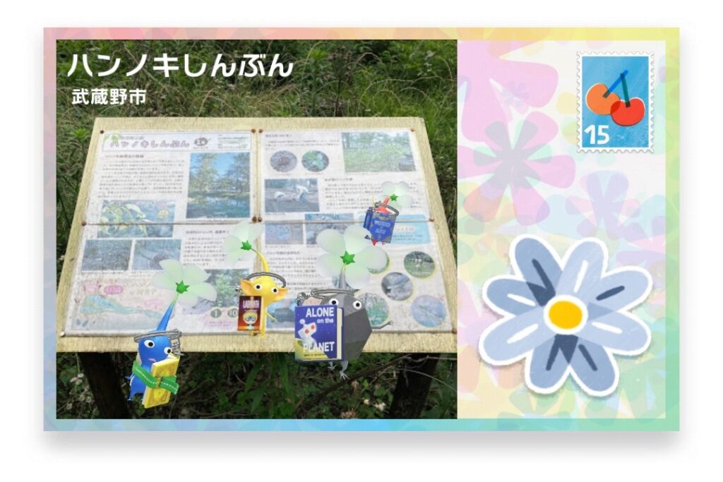ピクミンブルーム 東京都武蔵野市 ポストカード ハンノキしんぶん